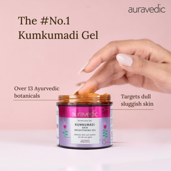 Auravedic Kumkumadi Gel Facial Moisturizer With Kumkumadi Oil For Face For Glowing Skin Pigmentation Dark Spots Moisturiser 100g Skin Brightening Gel Auravedic Kumkumadi Gel Facial Moisturizer With Kumkumadi Oil For Face For Glowing Skin Pigmentation Dark Spots Moisturiser 100g Skin Brightening Gel