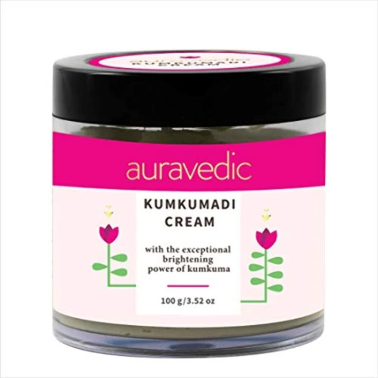 Auravedic Kumkumadi Face Cream For Glowing Skin With Kumkumadi Oil For Face 100g Pigmentation Cream Moisturizer For Dark Spots Detan Blemishes