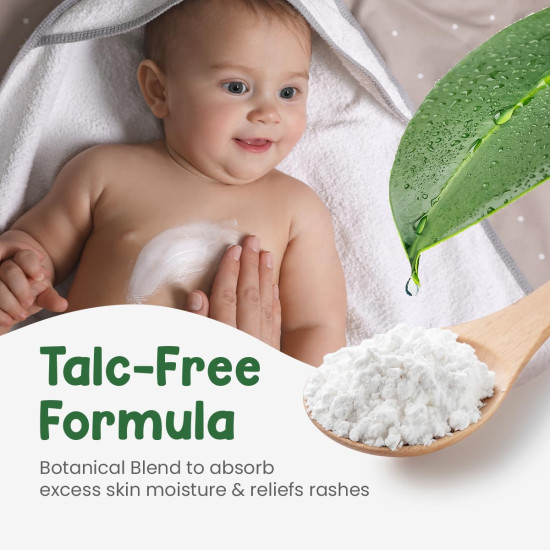 Mother Sparsh Plant Powered Talc-Free Baby Powder -100g | With Corn Starch & Oat Powder