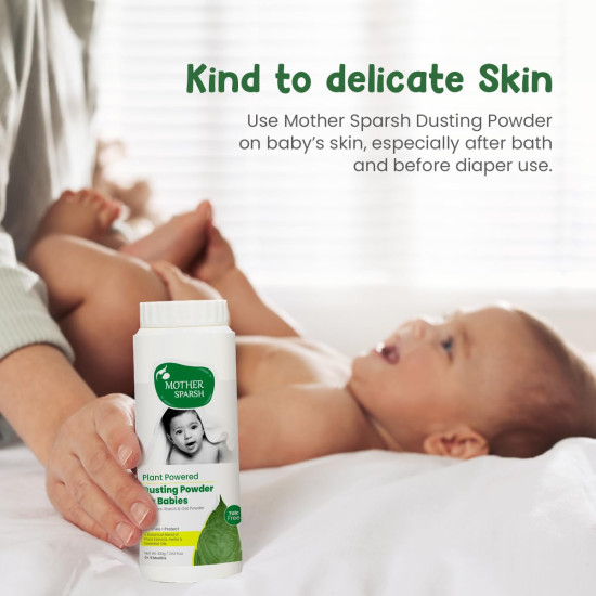 Mother Sparsh Plant Powered Talc-Free Baby Powder -100g | With Corn Starch & Oat Powder