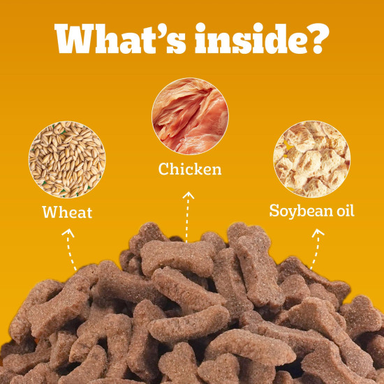 Pedigree Biscrok Biscuits (Above 4 Months) Dog Treats, Chicken Flavour, 900 g, Source of Calcium, Goodness of 15% Protein