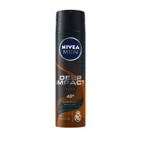 NIVEA MEN Deep Impact Energy Deodorant 150ml | With Black Carbon | 48 Hour Freshness
