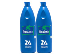 Parachute 100 % Pure Coconut Oil, 600 ml (Pack of 2)