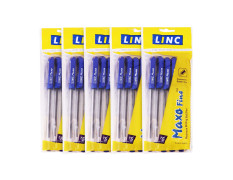 Linc Maxo Fine 0.7 mm Ball Pen | Blue Ink | Pack of 25