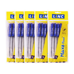 Linc Maxo Fine 0.7 mm Ball Pen | Blue Ink | Pack of 25