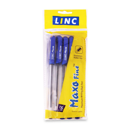 Linc Maxo Fine 0.7 mm Ball Pen | Blue Ink | Pack of 25