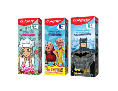 Colgate Kids Oral Care Variety Pack (for 6+ Years) – Motu-Patlu, Batman (Bubble Fruit) & Barbie (Strawberry) Toothpastes, 80g each