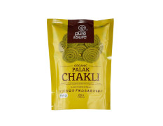 Pure & Sure Organic Palak Chakli Snack | Delicious Namkeen and Snacks | Ready to Eat Snacks, Cholesterol Free, No Trans Fats, No Preservatives | Pack Of 1, 200gm