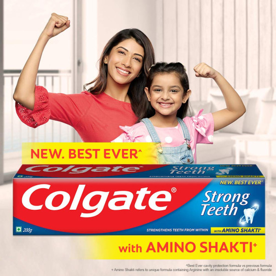 Colgate Strong Teeth Anticavity Toothpaste with Amino Shakti - 500gm (Pack of 2)