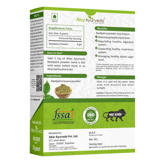 Attar Ayurveda Baelpatra Powder - 200 g