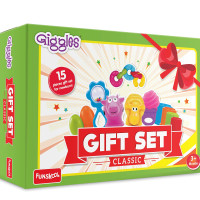 Giggles - Gift Set Classic, Multicolour Baby Toy Gift Set for New Born, Stack,Nest,Link,Squeakers,Teether,Rattle, 6 Months & Above, Infant Toys