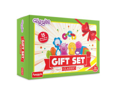 Giggles - Gift Set Classic, Multicolour Baby Toy Gift Set for New Born, Stack,Nest,Link,Squeakers,Teether,Rattle, 6 Months & Above, Infant Toys