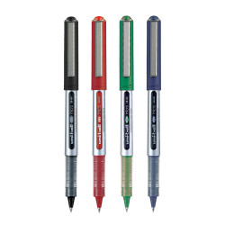 UNI-BALL Eye UB150 0.5mm Roller Ball Pen | Blue, Black, Red & Green Ink, Pack of 4