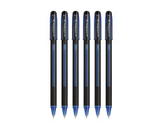 uni-ball Jetstream SX-101 0.7mm Roller Ball Pen | Blue Ink, Pack of 6