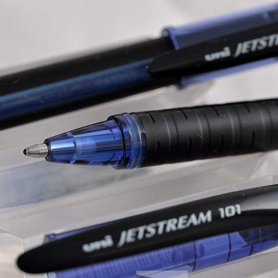 uni-ball Jetstream SX-101 0.7mm Roller Ball Pen | Blue Ink, Pack of 6