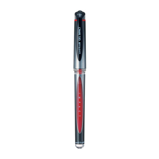 uni-ball Signo UM153S 1.0mm Gel Pen | Lightweighted Sleek Body | Water & Fade Resistant | Long Lasting Smudge Free Ink | School and Office stationery | Red Ink, Pack of 1