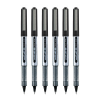 uni-ball Eye UB150 0.5mm Roller Ball Pen | Black Ink, Pack of 6