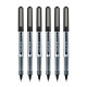 uni-ball Eye UB150 0.5mm Roller Ball Pen | Black Ink, Pack of 6