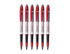 uni-ball Air UBA188L 0.7mm Roller Ball Pen | Red Ink, Pack of 6