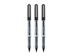 uni-ball Eye UB150 0.5mm Roller Ball Pen | Black Ink, Pack of 3