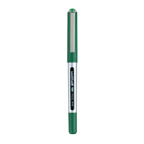 uni-ball Eye UB150 0.5mm Roller Ball Pen | Green Ink, Pack of 3