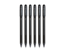 uni-ball Jetstream SX-101 0.7mm Roller Ball Pen | Black Ink, Pack of 6