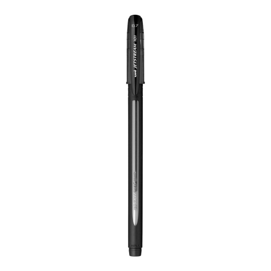 uni-ball Jetstream SX-101 0.7mm Roller Ball Pen | Black Ink, Pack of 6