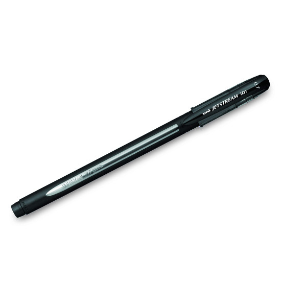 uni-ball Jetstream SX-101 0.7mm Roller Ball Pen | Black Ink, Pack of 6