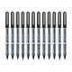 uni-ball Eye UB150 0.5mm Roller Ball Pen | Black Ink, Pack of 12