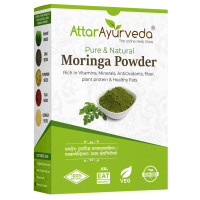 Attar Ayurveda 100% Moringa Leaf Powder (200g) | Drumstick Leaf powder | Herbal Supplement | Good for Immunity, Digestion, skincare and Haircare | 100% Natural and Preservative-free