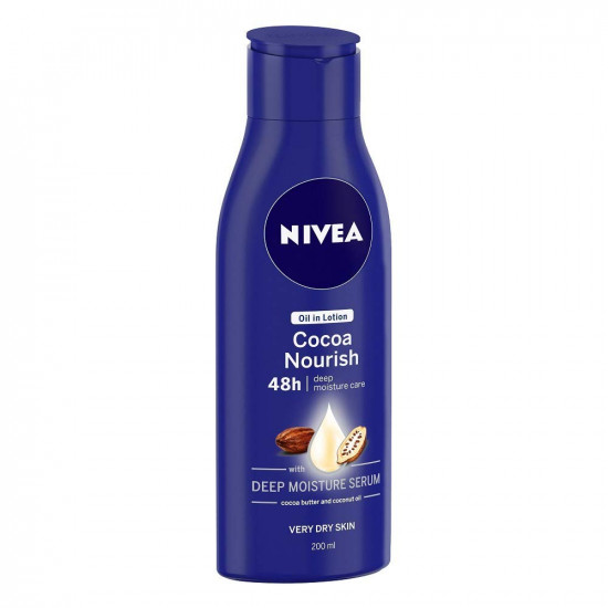 Nivea Cocoa Nourish Oil In Lotion, Pack of 3 (200ml, Dry Skin)