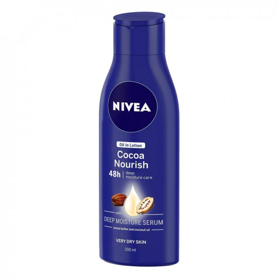 Nivea Cocoa Nourish Oil In Lotion, Pack of 3 (200ml, Dry Skin)