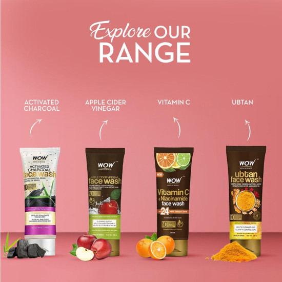 WOW Skin Science Apple Cider Vinegar Foaming Face Wash | Deep Cleansing | For Oily Skin | Fresh, Clear Skin | For Acne & Pimples | Paraben & Sulphates Free| Face Wash for Women & Men | 100 ml