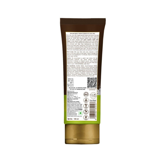 WOW Skin Science Apple Cider Vinegar Foaming Face Wash | Deep Cleansing | For Oily Skin | Fresh, Clear Skin | For Acne & Pimples | Paraben & Sulphates Free| Face Wash for Women & Men | 100 ml