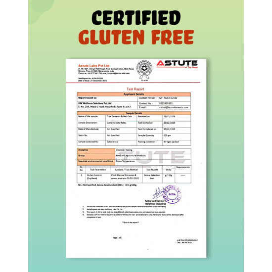 True Elements Rolled Oats 1.2kg - Monthly pack | Wholegrain High Fibre, High protein Oats | Keeps You Fuller Longer | Perfect for overnight oats, smoothies & baking True Elements Rolled Oats 1.2kg - Monthly pack | Wholegrain High Fibre, High protein Oats | Keeps You Fuller Longer | Perfect for overnight oats, smoothies & baking