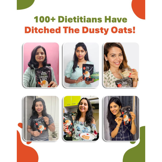 True Elements Rolled Oats 1.2kg - Monthly pack | Wholegrain High Fibre, High protein Oats | Keeps You Fuller Longer | Perfect for overnight oats, smoothies & baking True Elements Rolled Oats 1.2kg - Monthly pack | Wholegrain High Fibre, High protein Oats | Keeps You Fuller Longer | Perfect for overnight oats, smoothies & baking