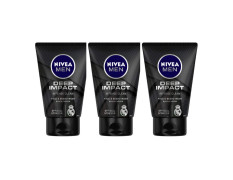 NIVEA Men Deep Impact Intense Clean Face Wash, 100ml (Pack of 3)