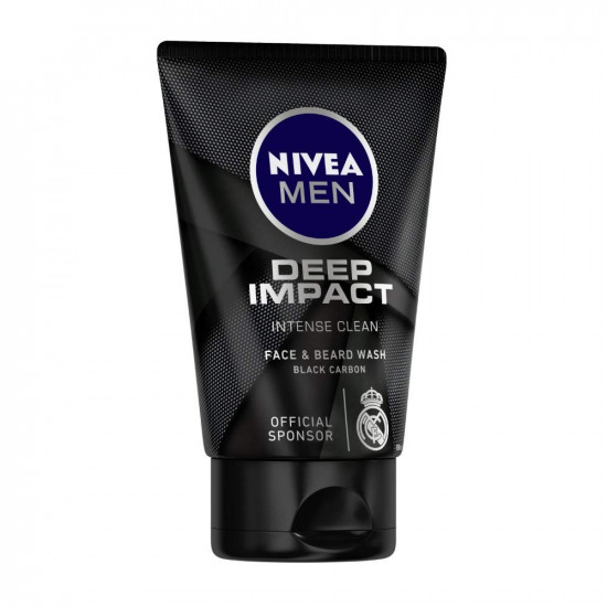 NIVEA Men Deep Impact Intense Clean Face Wash, 100ml (Pack of 3)