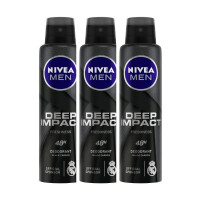 Nivea Deep Impact Freshness Deodorant Spray For Men, 150ml (Pack Of 3)