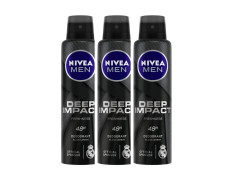 Nivea Deep Impact Freshness Deodorant Spray For Men, 150ml (Pack Of 3)