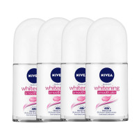 Nivea Whitening Smooth Skin Roll On for Women, 50ml (Pack of 4)