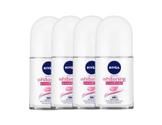 Nivea Whitening Smooth Skin Roll On for Women, 50ml (Pack of 4)