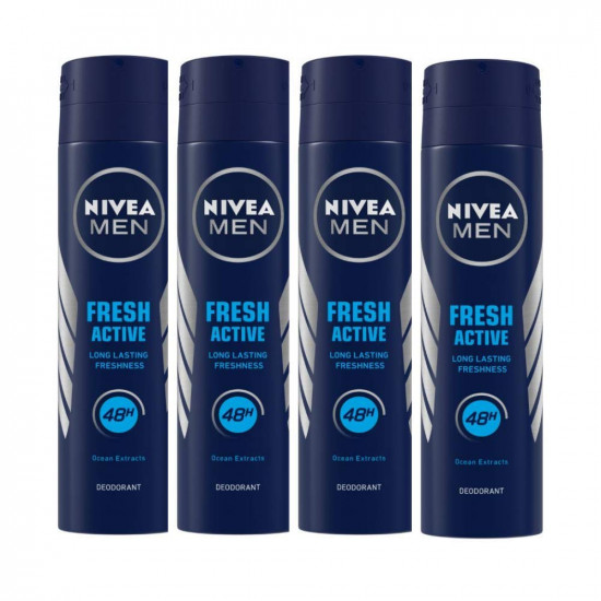 Nivea Fresh Active Original Deodorant and Face Wash Combo for Men, 600 milliliters