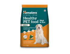Himalaya Healthy PET Food for Adult Dogs | Meat & Rice | 3kg | Complete & Balanced Nutrition with Mountain Knot Grass, Tree of Heaven & Guduchi