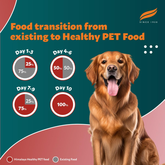 Himalaya Healthy PET Food for Adult Dogs | Meat & Rice | 1.2kg | Complete & Balanced Nutrition with Mountain Knot Grass, Tree of Heaven & Guduchi