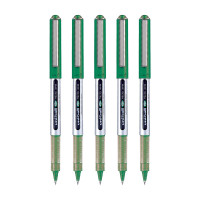 uni-ball Eye UB150 0.5mm Roller Ball Pen | Green Ink, Pack of 5