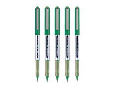 uni-ball Eye UB150 0.5mm Roller Ball Pen | Green Ink, Pack of 5