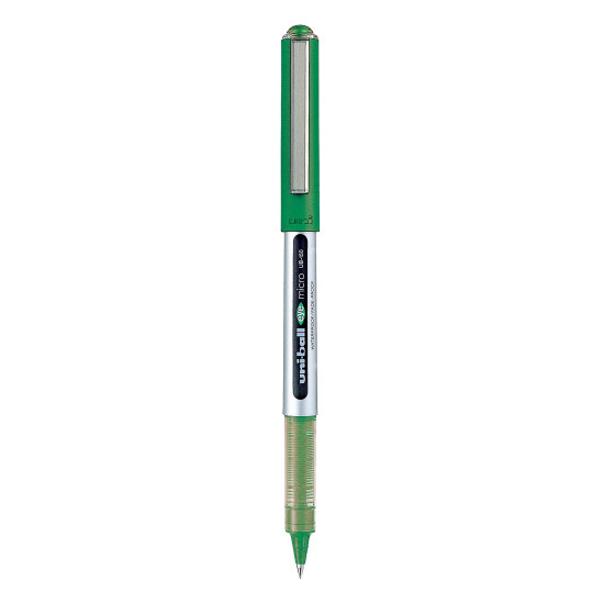 uni-ball Eye UB150 0.5mm Roller Ball Pen | Green Ink, Pack of 5