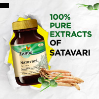 Zandu Satavari Capsules, With Natural Satavari Extracts, Useful for Women's Wellness - 60 Veg Capsules