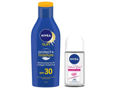 Nivea Deodorant Roll On, Whitening Smooth Skin For Women, 50ml & Sun, Moisturising Lotion, SPF 30, 125ml